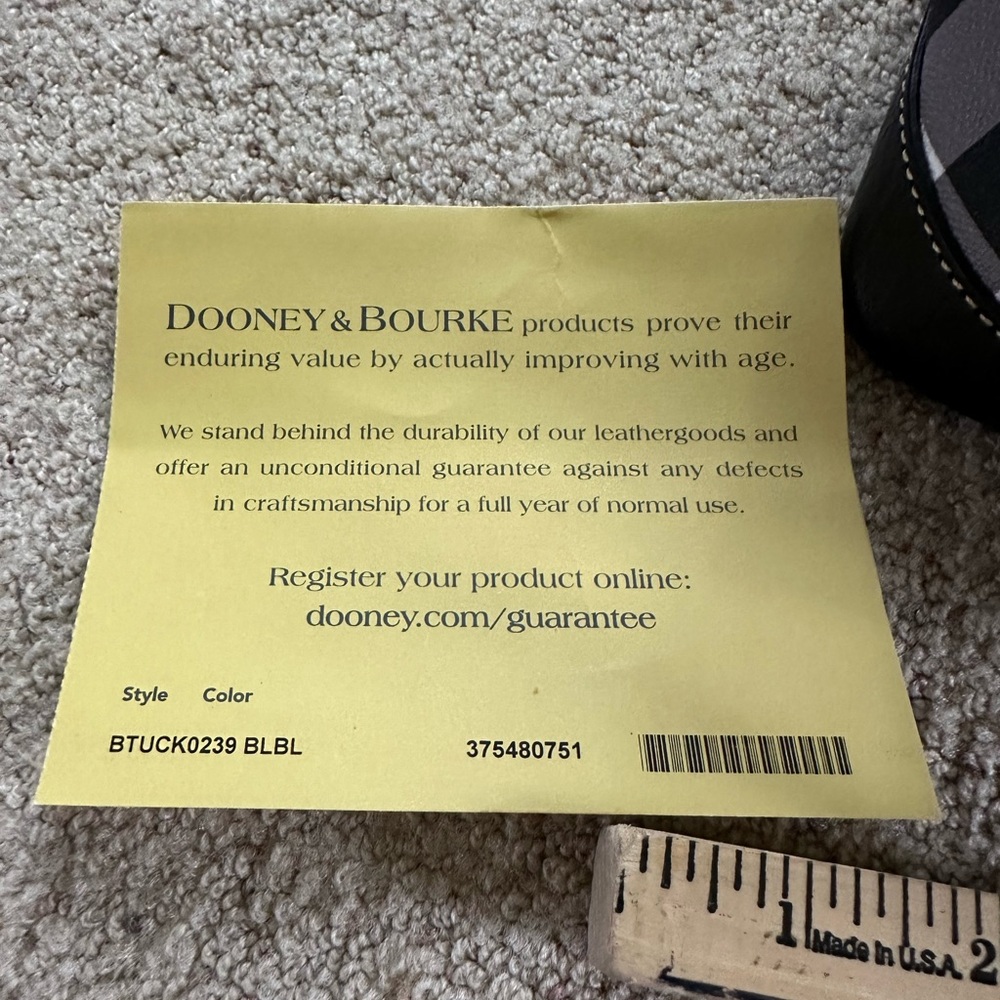 Dooney and Bourke Tucker Darcy satchel. Black and white checked - Picture 8 of 12